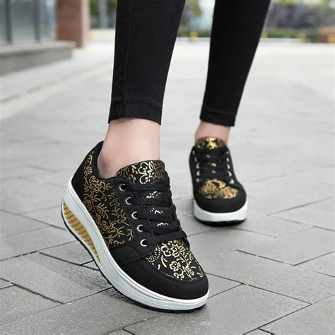 all black casual sneakers women's